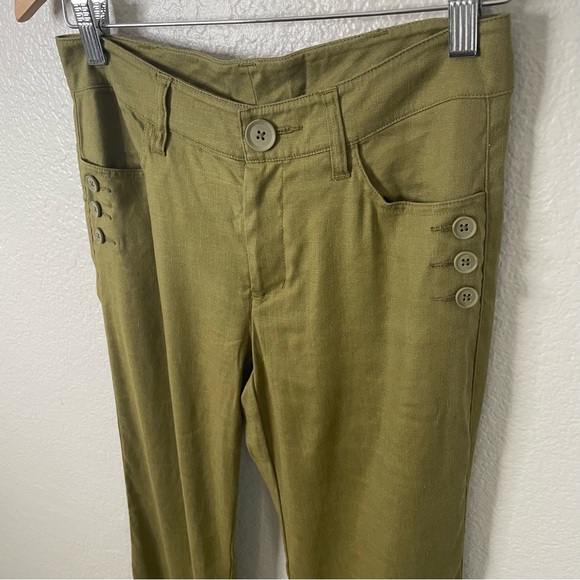 CABI Linen Trouser | Green | Size 2 - Picture 5 of 11